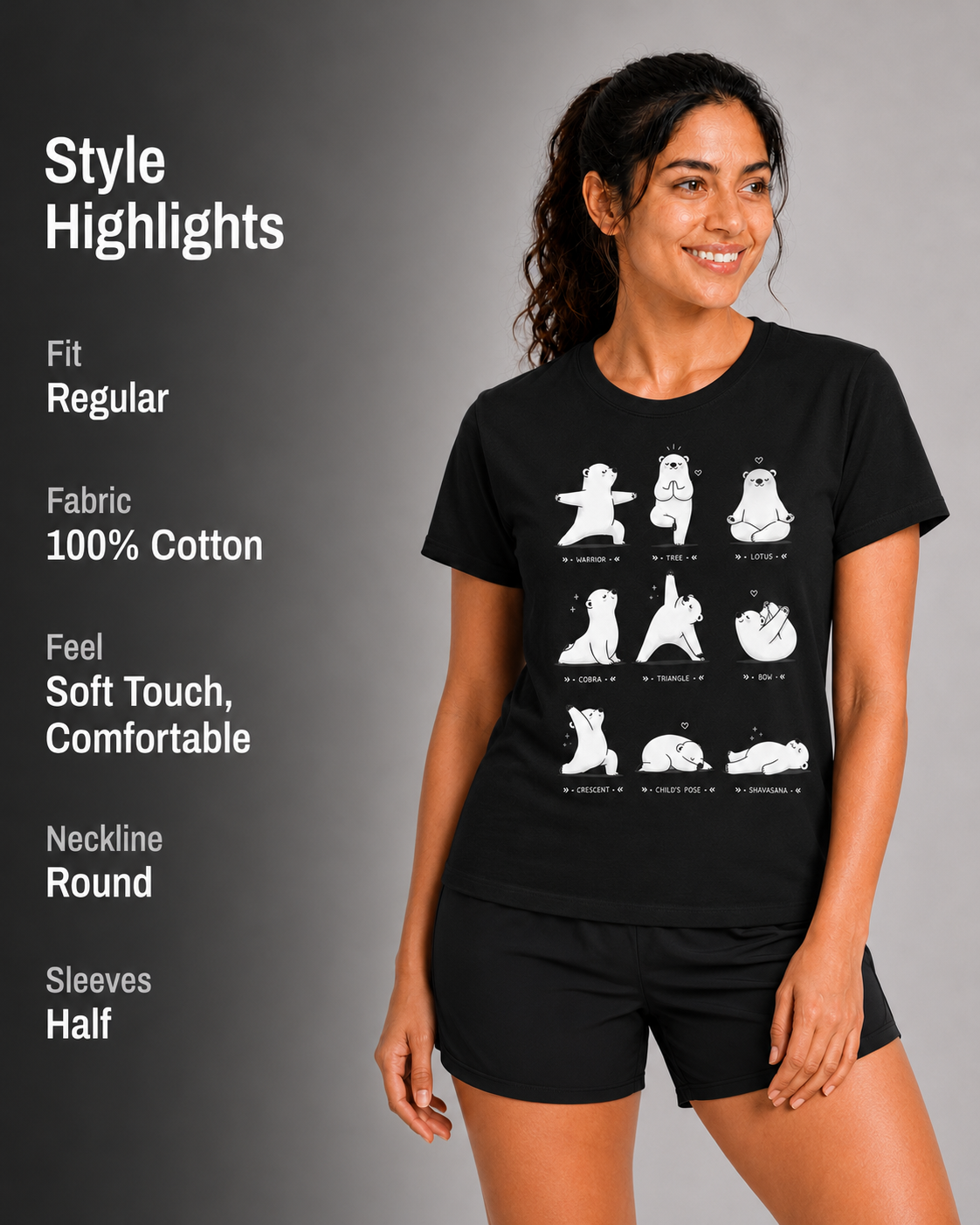 Paws & Poses: Cotton Yoga T-Shirt