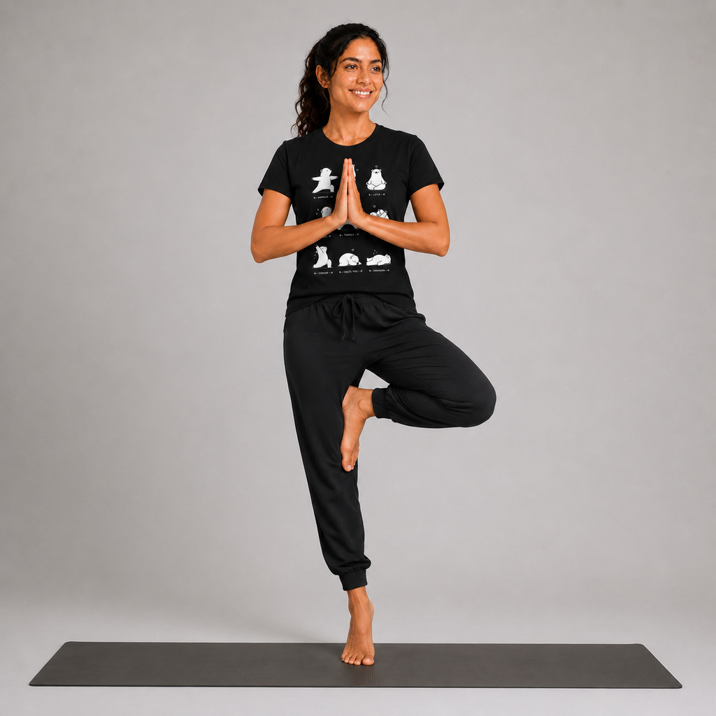 Paws & Poses: Cotton Yoga T-Shirt