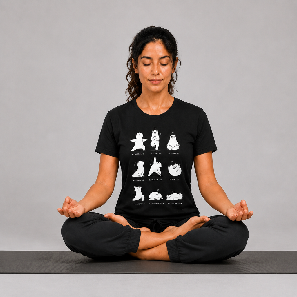 Paws & Poses: Cotton Yoga T-Shirt