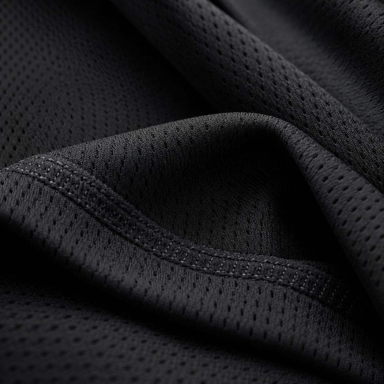 Premium 170 GSM Dry-Fit Textured Spores Polyester Fabric Close-Up - Breathable Lightweight Badminton Sports T-Shirt Material
