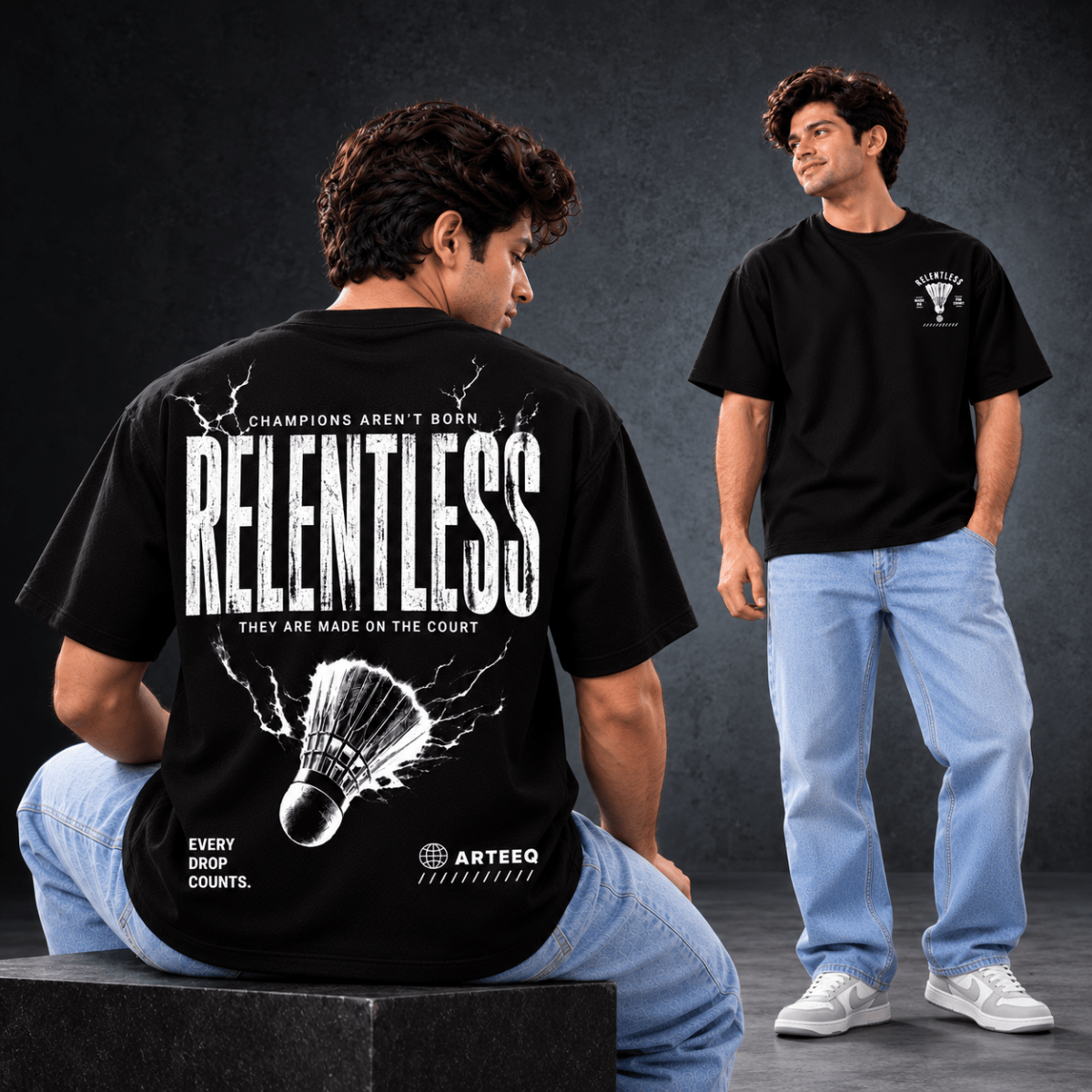 Relentless: Oversized Badminton T-Shirt | Oversized | Arteeq