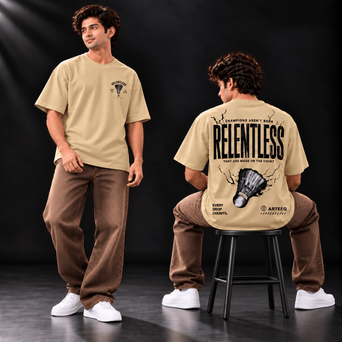 Relentless: Oversized Badminton T-Shirt | Oversized | Arteeq