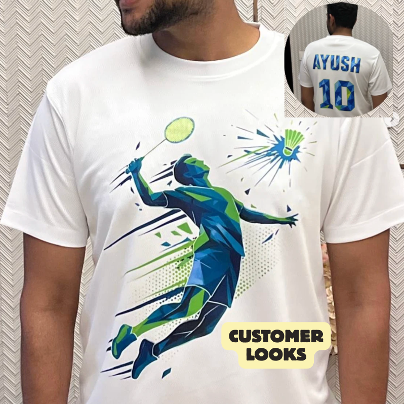 Aero Smash: Dry-fit Badminton T-Shirt