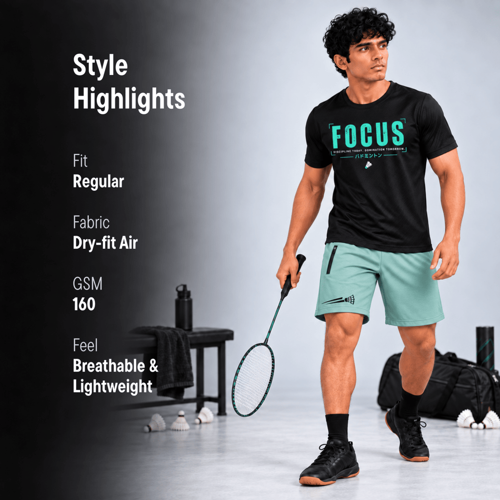 Focus Dominate: Dry-fit Badminton T-Shirt | Dry-fit | Arteeq