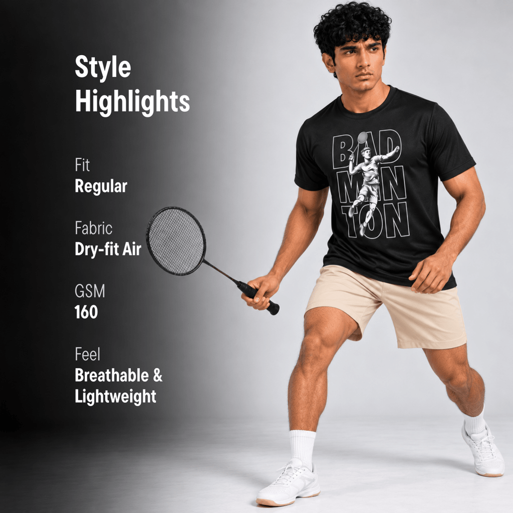 Smash Mode: Dry-fit Badminton T-Shirt | Dry-fit | Arteeq