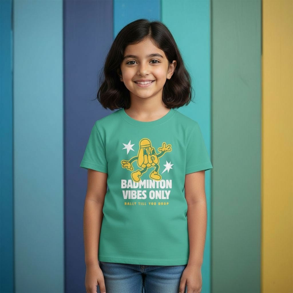 Badminton Vibes Cotton Kids T-Shirt
