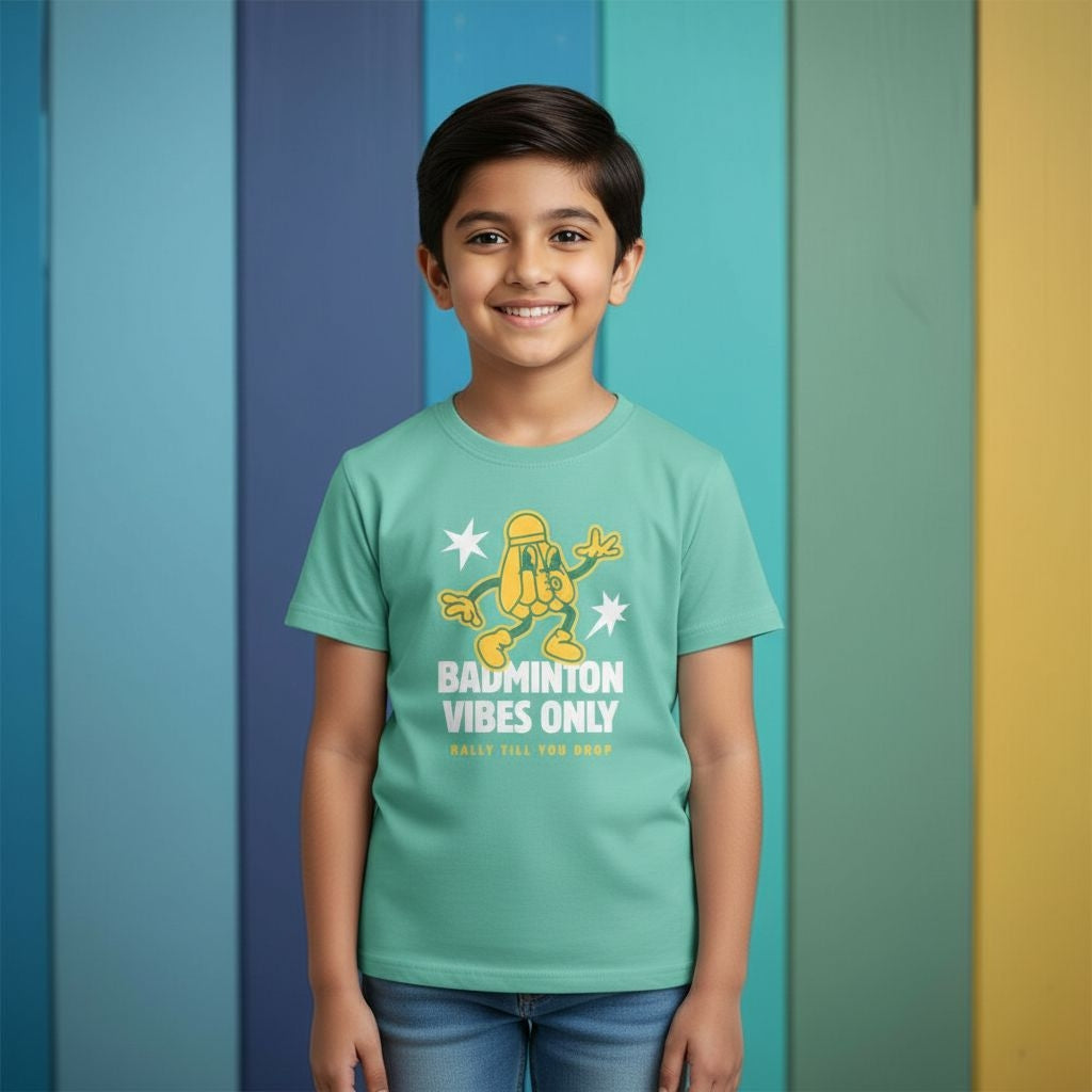 Vibes Only: Cotton Badminton T-Shirt