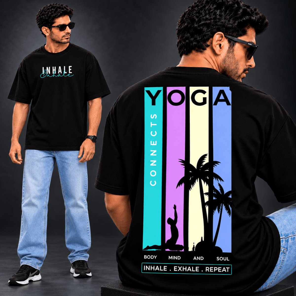Inhale Exhale: Oversized Yoga T-Shirt | Oversized | Arteeq