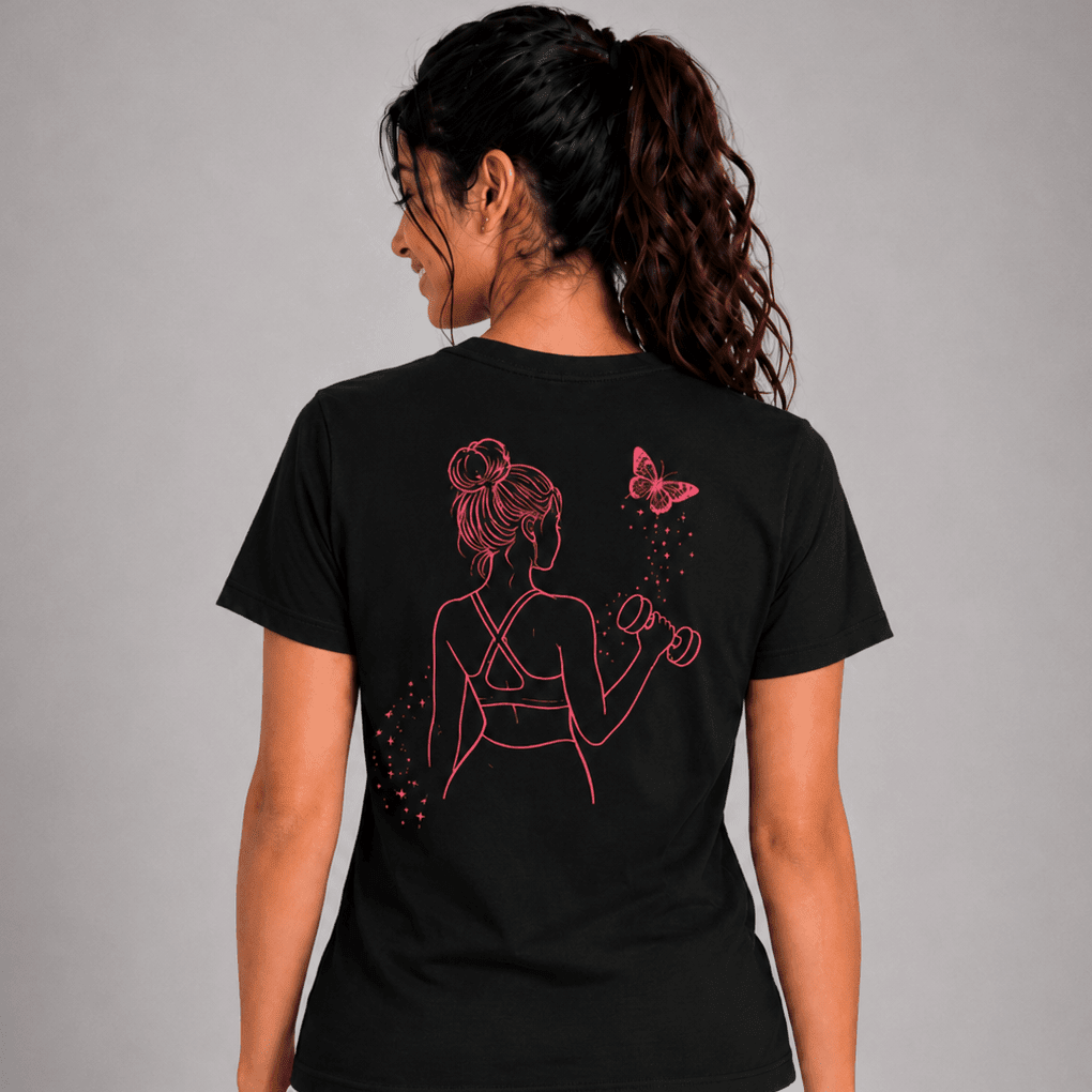 Butterfly Rise: Cotton Gym T-Shirt | Cotton | Arteeq
