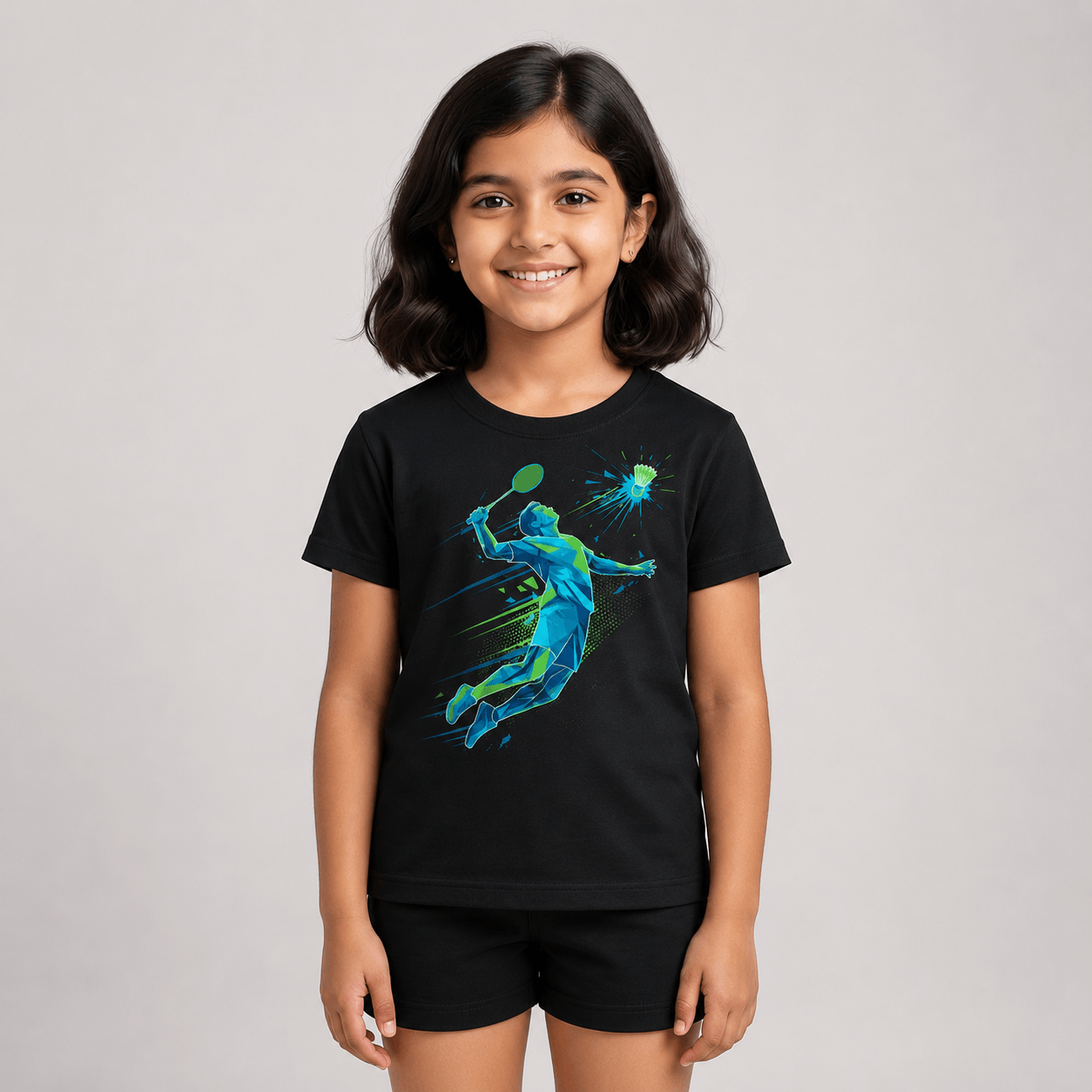 kids badminton tshirt