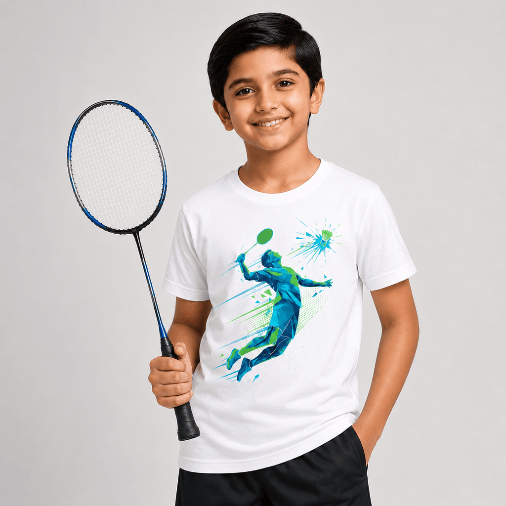 kids badminton tshirt