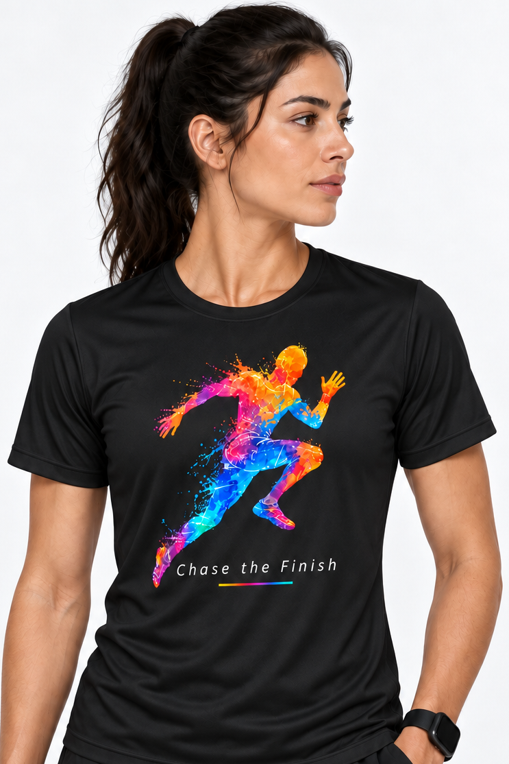 Chase The Finish: Dry-fit Running T-Shirt