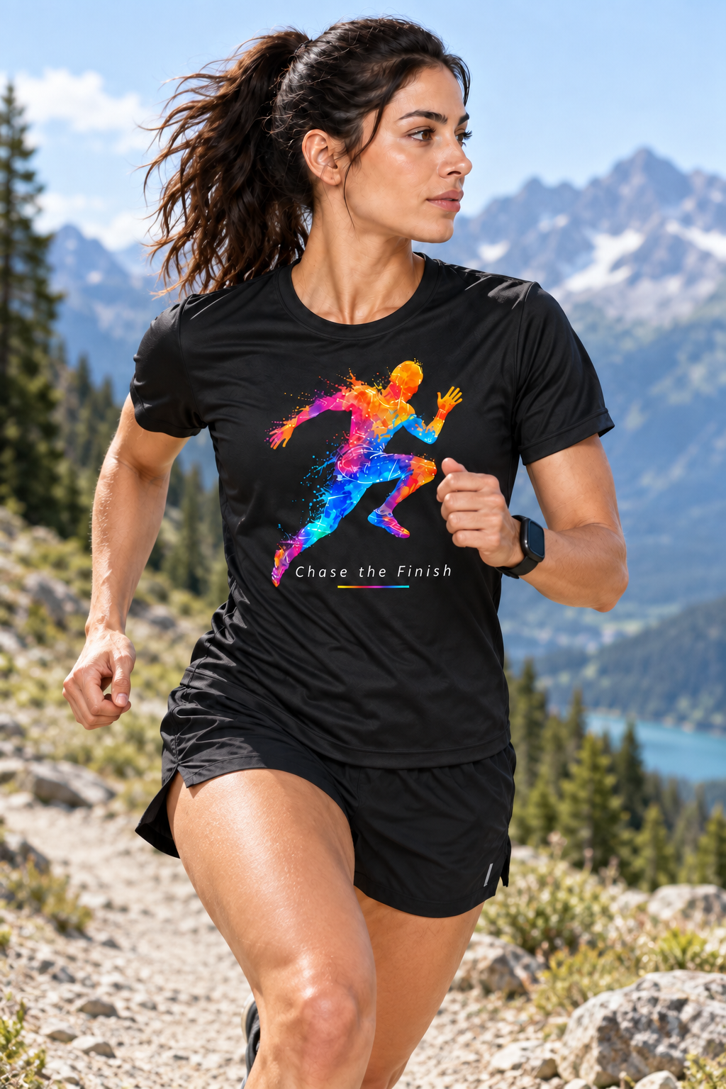 Chase The Finish: Dry-fit Running T-Shirt