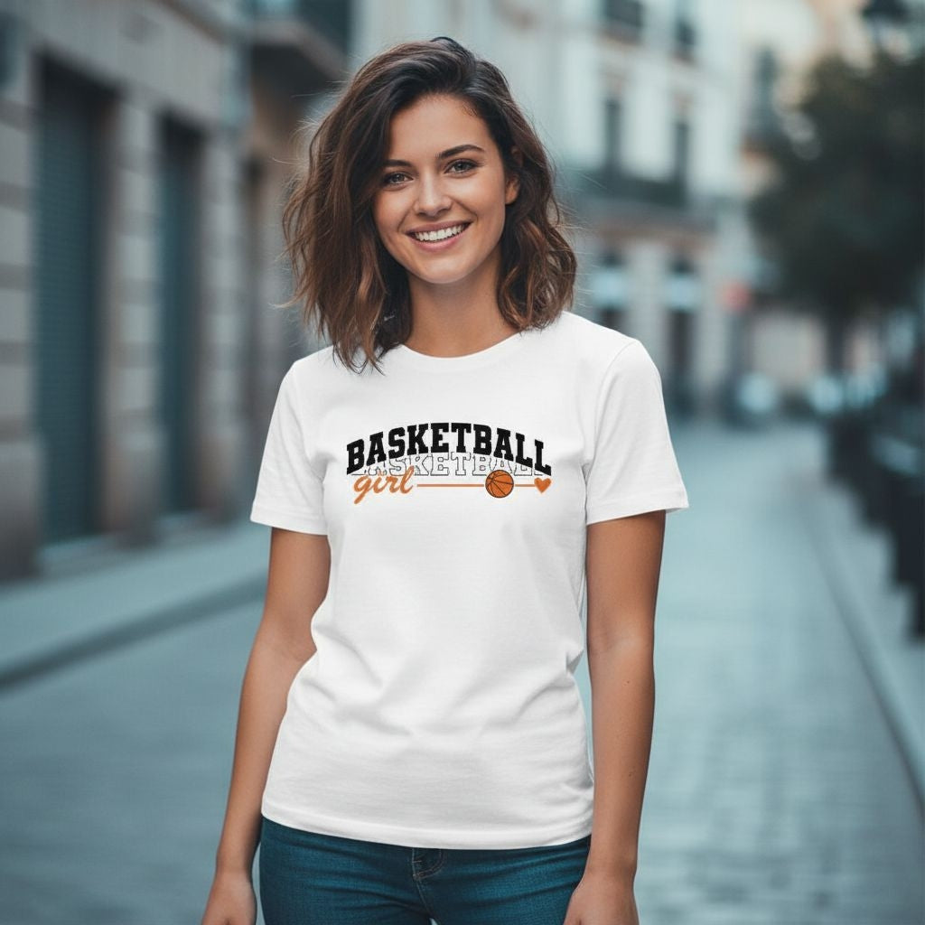 Basketball Girl Cotton T-shirt