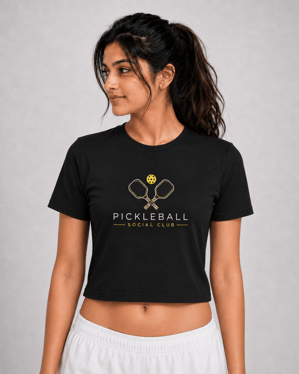 Social Club: Cotton Crop Pickle Ball T-Shirt | Cotton | Arteeq