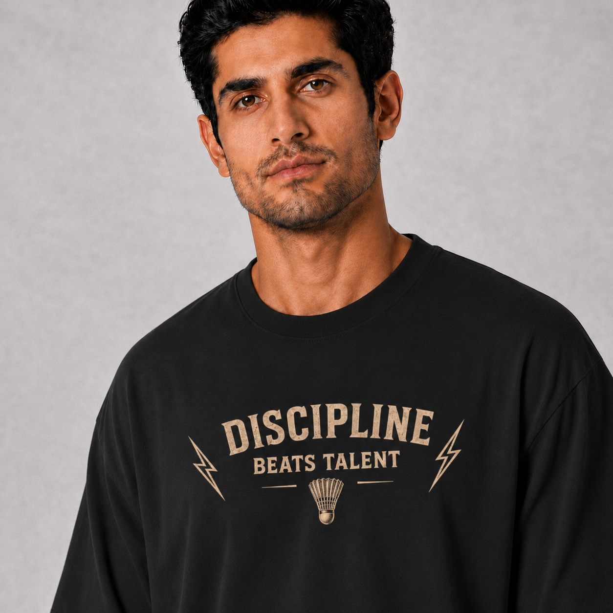 Discipline Code: Oversized Badminton T-Shirt