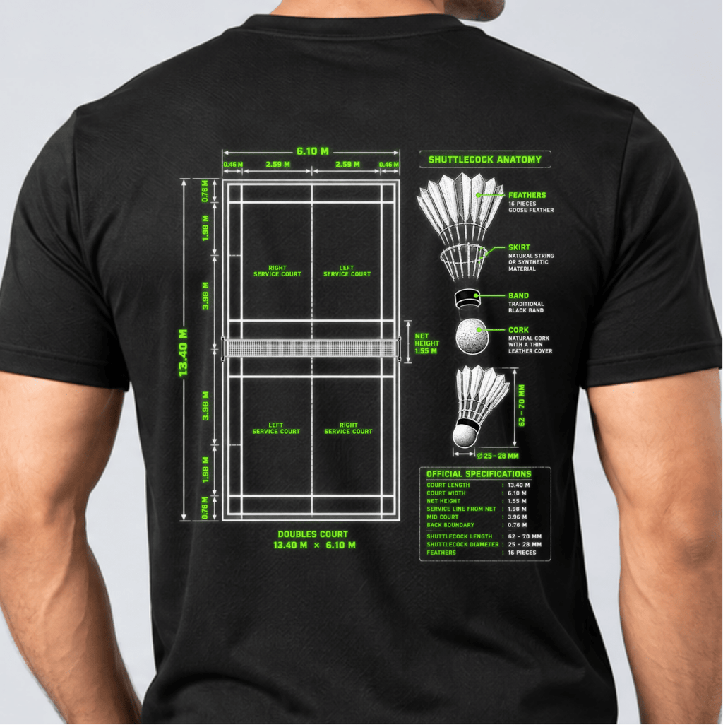 Court Anatomy: Dry-fit Badminton T-Shirt | Dry-fit | Arteeq