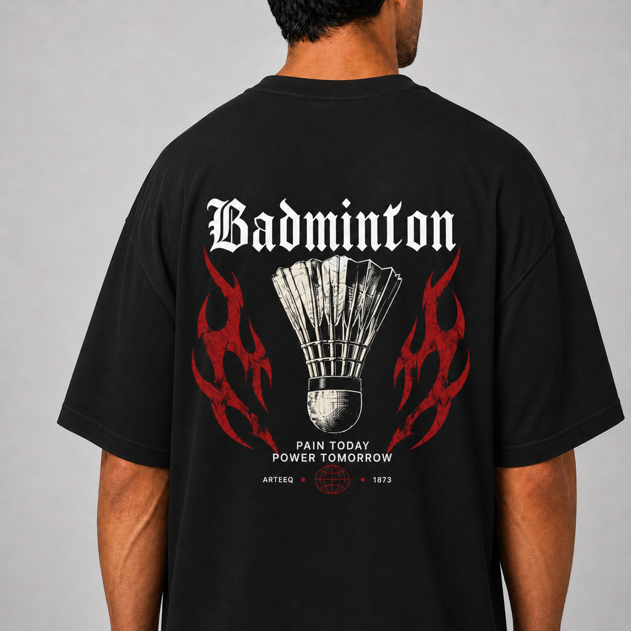 Pain to Power: Oversized Badminton T-Shirt