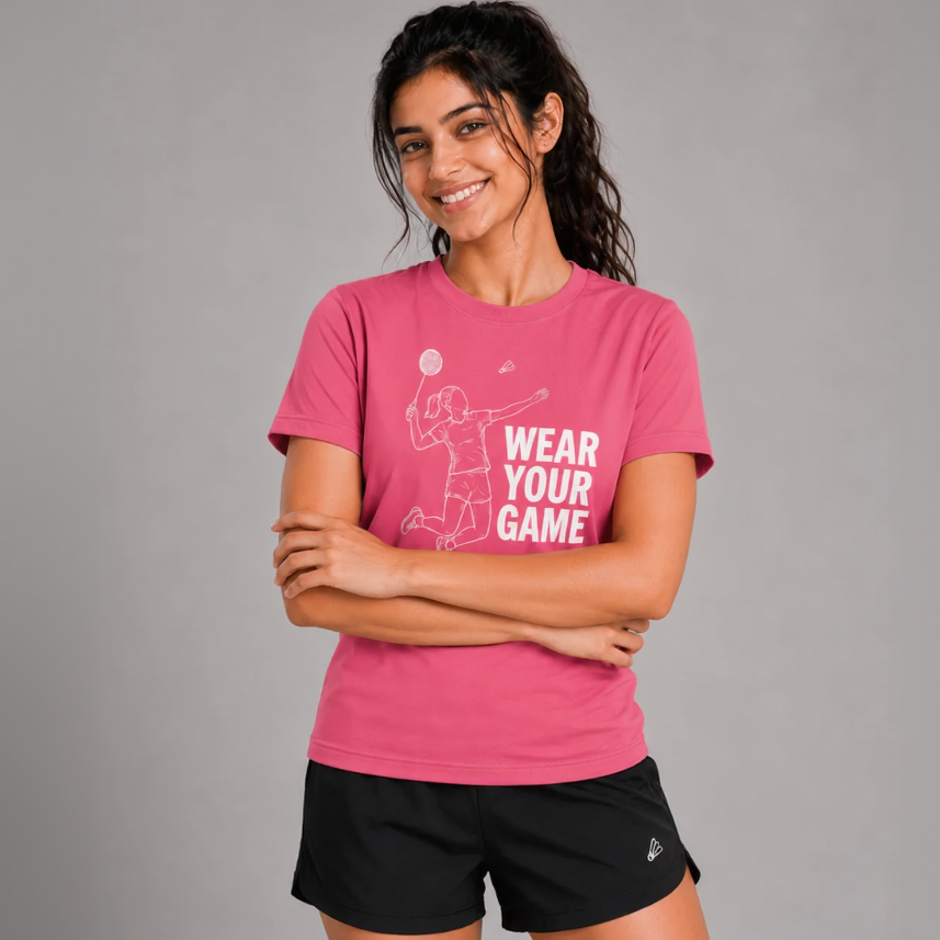 Action Mode Signature: Dryfit Badminton T-Shirt