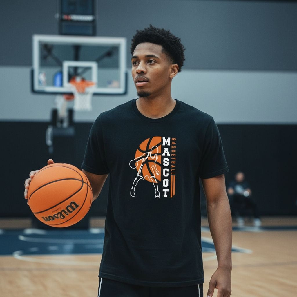 Mascot Unisex Basketball Cotton T-shirt