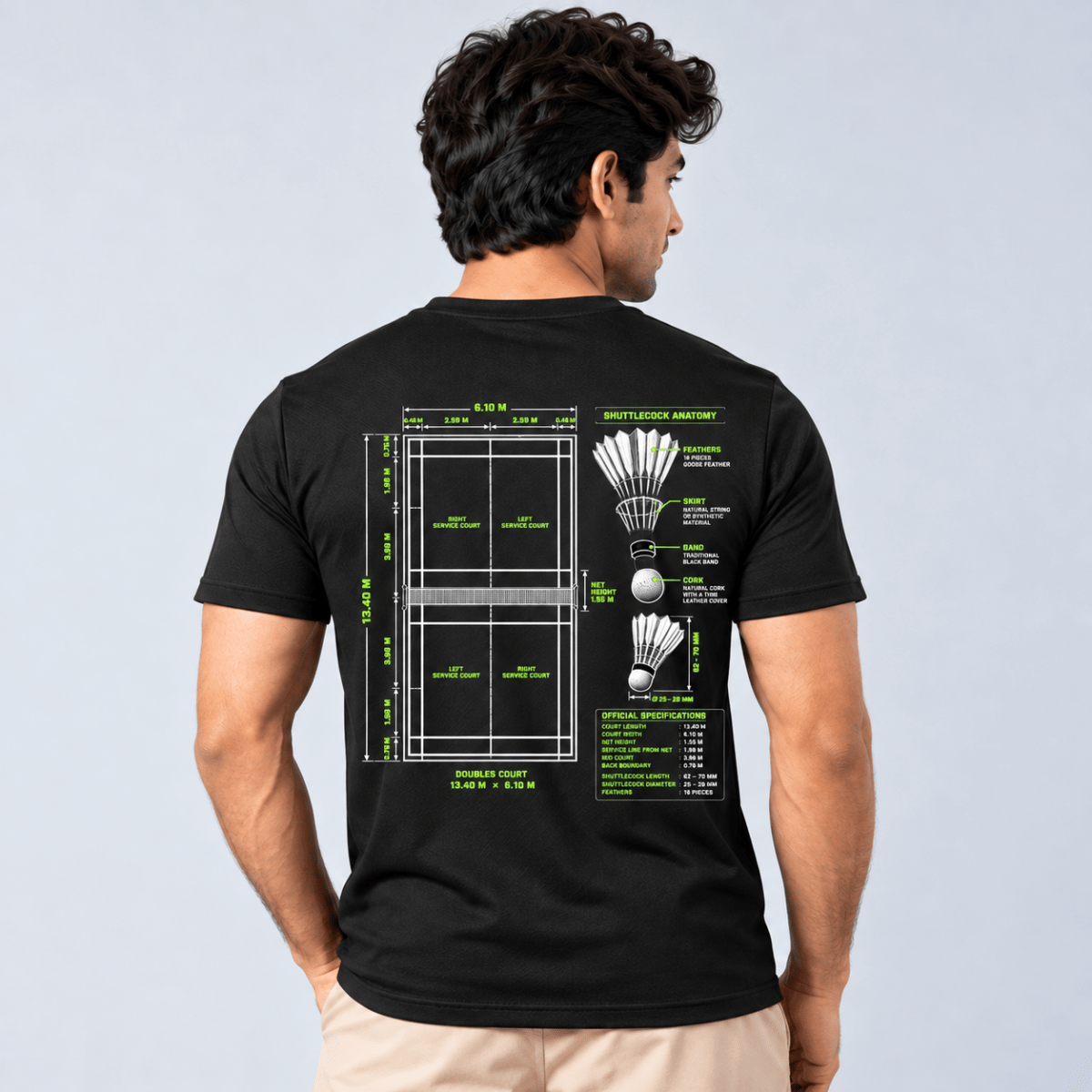 Court Anatomy: Dry-fit Badminton T-Shirt | Dry-fit | Arteeq