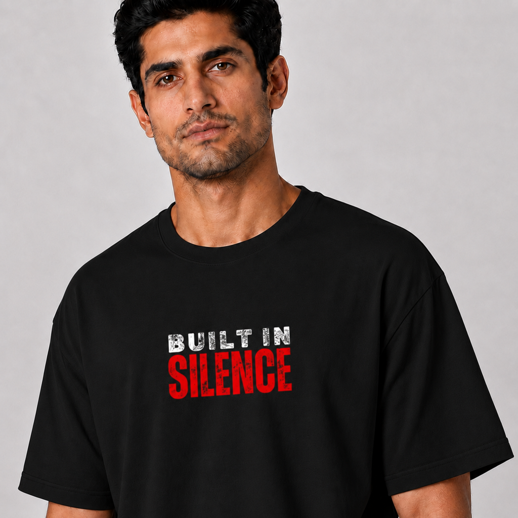Built in Silence: Oversized Gym T-Shirt