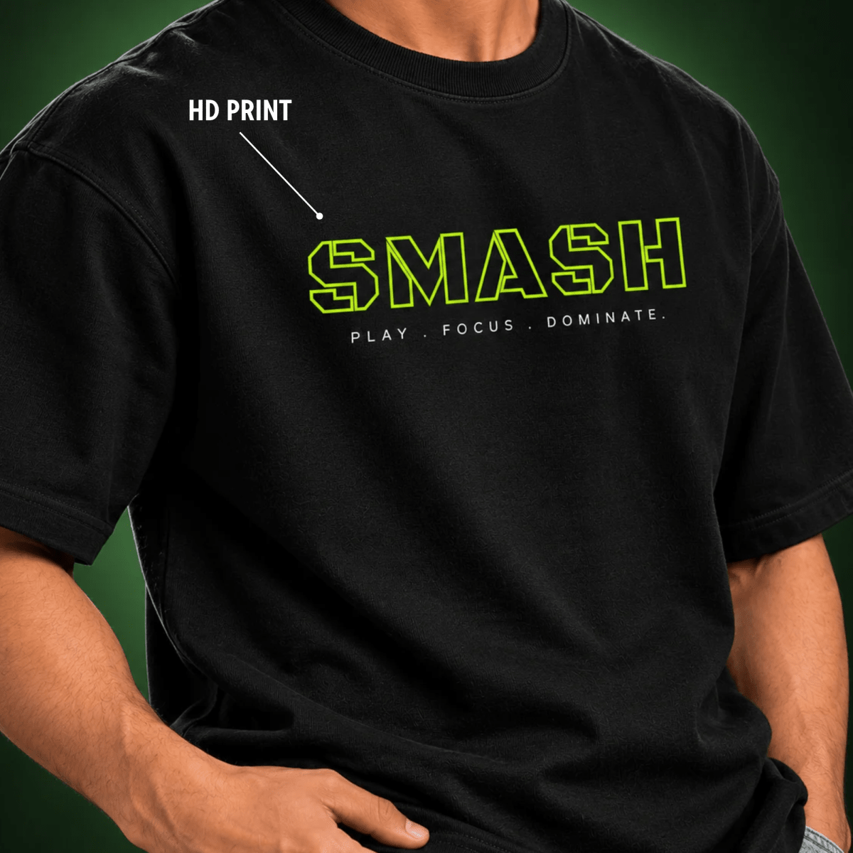 Neon Smash: Oversized Badminton T-Shirt | Oversized | Arteeq