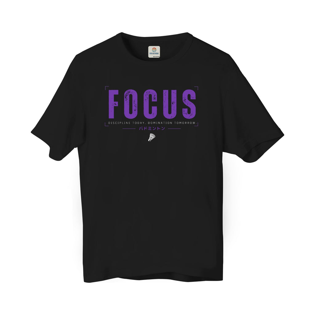 Purple Lock: Oversized Badminton T-Shirt