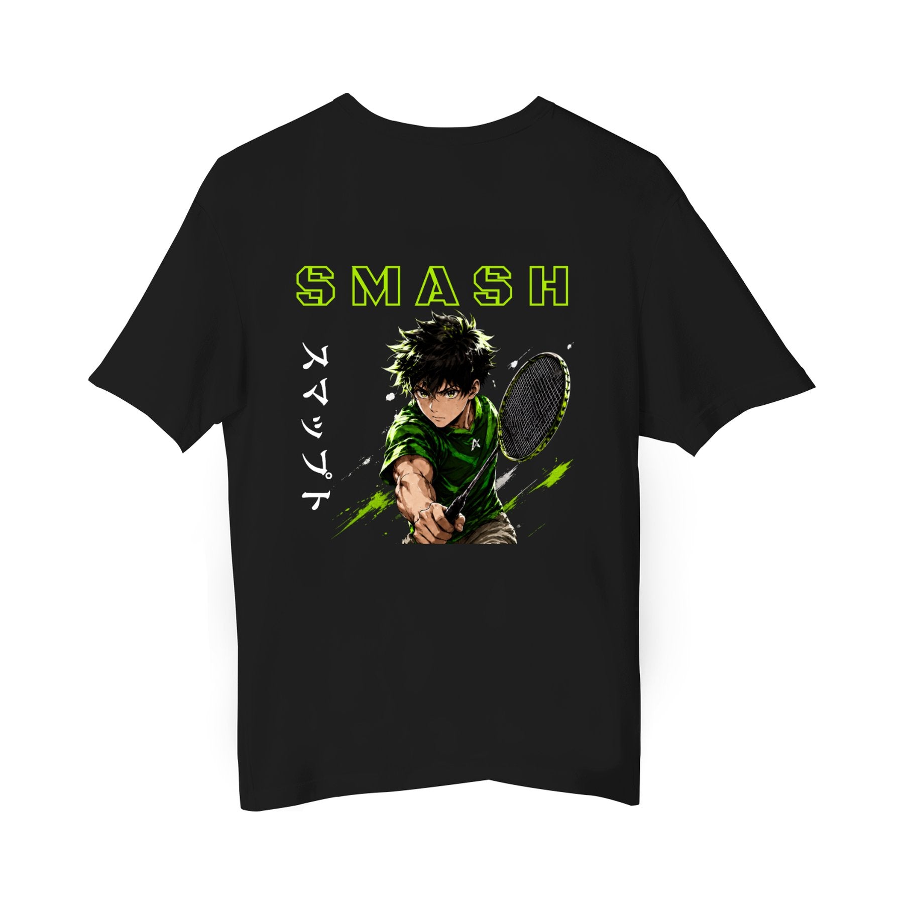 Neon Smash: Oversized Badminton T-Shirt